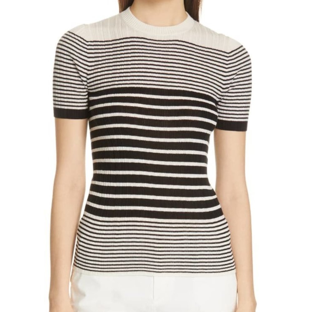 ATM Striped Silk & Cashmere Sweater - Picture 2 of 8